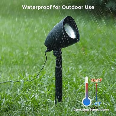 SURAIELEC Halloween Spotlight Outdoor, Remote Control LED Spotlights with Timer, Plug in Yard Spotlight for Trees, Garden Holiday Decor, Red Green Yellow Warm Glow, Waterproof, 10FT Cord, 2 Pack - Image 4