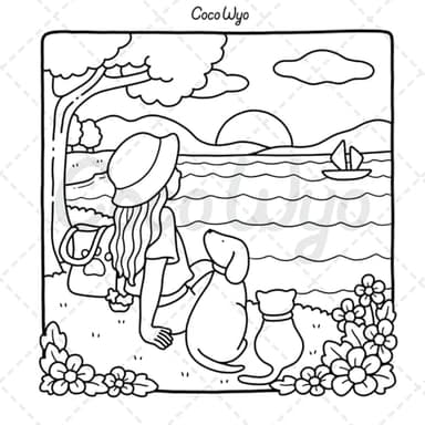 Girl Moments: Coloring Book for Adults and Teens Featuring Cute Cozy Daily Activities for Relaxation (Cozy Spaces Coloring) - Image 6