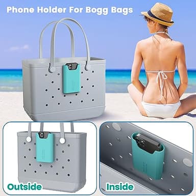OUTXE Silicone Phone Holder for Bogg Bag, Phone Case Holder Charms Accessory Compatible with All Bogg Bags, Cell Phones Holders for Boggs Bag, Phones Insert Attachment for Simple Modern - Image 6