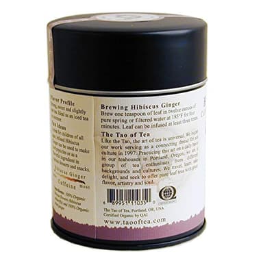 The Tao of Tea, Hibiscus Ginger Tea, Loose Leaf, 3.0 Ounce Tin to make 50 cups - Image 3