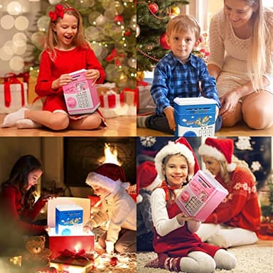 JUNEU Unicorn Piggy Bank for Kids, 4 5 6 7 8 Year Old Girl Gift, Electronic Money Saving Box for Kids, Mini ATM Coin Bank, Girls Birthday Gifts, Toys for Girl, Cool Stuff, Early Ideas - Image 6
