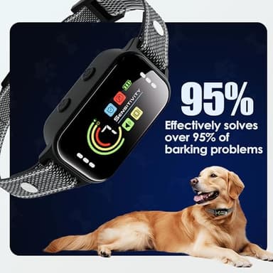 JEUJE Dog Bark Collar 2 Pack, Bark Collar for Large Medium Small Dogs 8-120lbs, AUTO Barking Collar, Bark Training Collar with 7-Level Sensitivity + 5 Safety Modes Humane Training System - Image 4