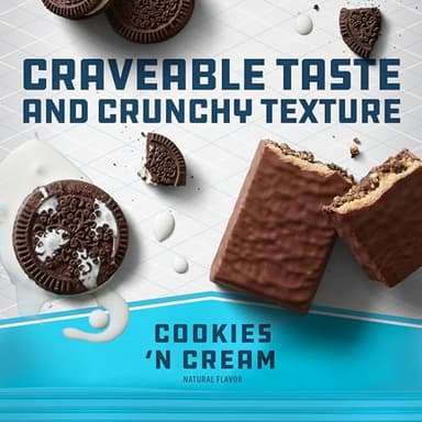 CLIF BUILDERS Protein Bars - Cookies 'n Cream Flavor - 20g Plant Based Protein - Gluten Free - Non-GMO - Low Glycemic - No Artificial Sweeteners - 2.4 oz. (12 Pack) - Image 4