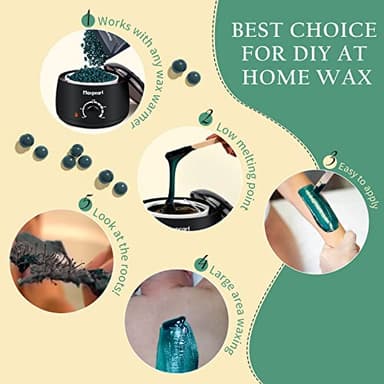 Maxpearl Hard Wax Beads, 300g Hair Removal Wax Beans for Brazilian Bikini, Face, Eyebrows, Underarms, Arms, Chest, Back, Legs, Pack of 3 - Image 2