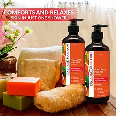 Natural Solution Body Wash, Formulated with Organic Blood Orange Extracts with Himalayan Pink Salt, Revitalizes & Refreshing Your Skin, 17 fl oz/Each – Pack of 3 - Image 6