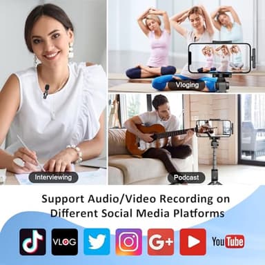 MAYBESTA Wireless Lavalier Microphone for iPhone, iPad, Android - Bluetooth Lapel Phone Mic for Video Recording - Mini Clip on Microphones for Tiktok YouTube Podcast Interview - Image 6