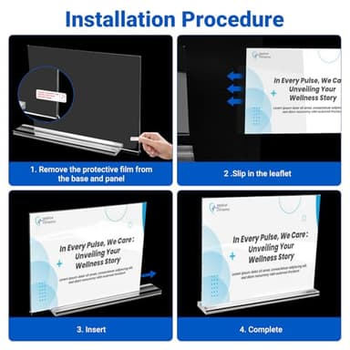 12 Pack Acrylic Sign Holder 11 x 8.5 Horizontal, Double-Sided Clear Sign Holder Plastic Stands for Display, T Shape Acrylic Table Sign Stands for Office Store Restaurants Wedding Party Decoration - Image 6