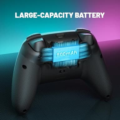 ECHTPower Wireless PC Gaming Controller - Hall Effect Joystick, 2.4G & Wired 1000Hz Polling Rate, 800mAh Battery, Adjustable Turbo/Vibration - for PC/Switch/iOS/Android - Image 4