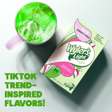 Wyler's Light Singles to Go Powder Packets, Water Drink Mix, Variety Pack, Watertok Base Flavors, Kiwi Lime, Vanilla, Lavender, and Dragon Fruit, Sugar & Caffeine Free, On-The-Go, 20 Count (Pack - 1) - Image 6