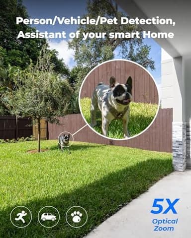 REOLINK RLC-811A PoE IP Wired Security Camera 4K - 123° FoV, 5X Optical Zoom for Outdoor Usage, Color Night Vision, Human/Vehicle/Pet Smart Detection, 2 Way Talk, Up to 512GB microSD Card - Image 3