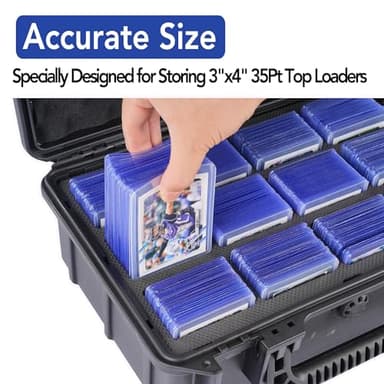 BOMIIPOR Toploader Storage Box, Holds 360+ Top Loaders - Premium Top Loader Case for 3" x 4" 35pt Rigid Cards,Top Loaders & Magnetic Card Holders, Sports Card Storage Boxes for Trading Cards - Image 5