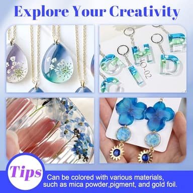 Bsrezn 1000g UV Resin Bulk, High Hardness & Crystal Clear Premixed Resina UV for Jewelry Making (1000g) - Image 4