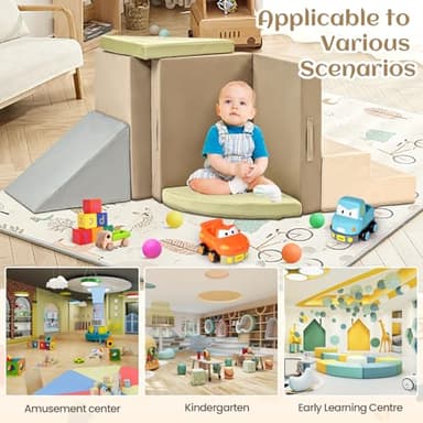 6-Piece Toddler Climbing Toys Indoor, Foam Climbing Toys for Toddlers, Soft Play Baby Climbing Blocks for Crawling and Sliding, Safe Climbing Play Set Indoor Gym Equipment for Toddler1-3, Infant, Baby - Image 7