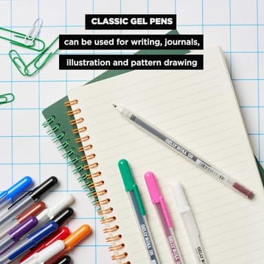 SAKURA Gelly Roll Gel Pens - Gift Set - Ink Pen Set - Art DIY Projects - Assorted Point Sizes with Storage Case - Assorted Colored Ink with Special Effects - 74 Pack - Image 4