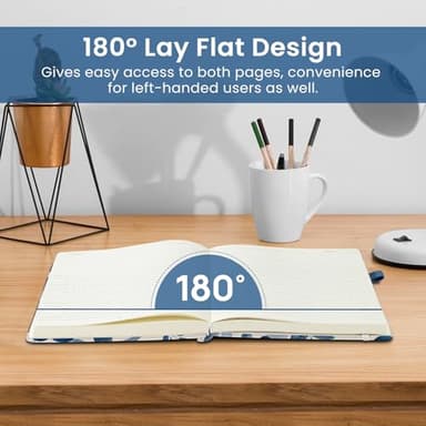 Lined Journal Notebook for Women & Men, Hardcover Leather Journal for writing, A5 College Ruled Notebook for Work & Note Taking, Perfect for Office School Home Supplies, 160 Pages, Watercolor Petal - Image 4