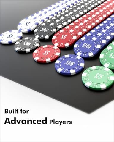 HEITOK Poker Set with Denominations, 300-pcs 11.5g Weighted Numbered Chips, 5 Dice, 2 Decks with Compact Aluminum Case for Texas Hold'em, Blackjack, Age 8 and Plus - Image 9