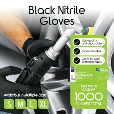 Inspire Black Nitrile Gloves | THE ORIGINAL Quality Black Gloves Disposable Latex Free | 4.5 Cooking (Nitrile, XL) - Image 2
