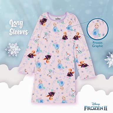Disney Girls' Frozen 2 3-Pack Nightgown, FROZEN MAGIC 2, 6 - Image 8