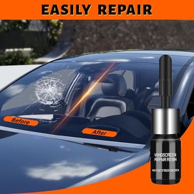LOMEEN Windshield Repair Kit 2 Pack, High - 2025 New Upgrade Efficiency Glass Repair Fluid,Car Glass Repair Kit Windshield for Fixing Chips,Cracks, Bulls-Eye and Star-Shape Cack-Dark Black - Image 6