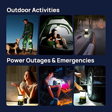 Consciot LED Battery Powered Camping Lantern, 1000LM, 4 Light Modes, IPX4 Waterproof Portable Tent Flashlight for Power Outages, Emergency, Hurricane, Hiking, Light Green, 2-Pack - Image 8