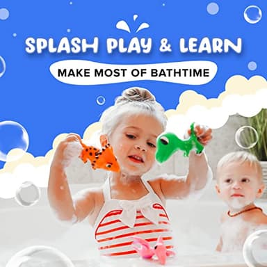 SplashEZ Mold Free Dinosaur Bath Toys, No Hole Bath Toys for Toddlers, Bathtub Dinosaur Set for Kids, No Mold Floating Water Dino Set for Pool, BPA-Free Safe Fun, Infant Babies Ages 1 3 6 12 18 Mo - Image 4