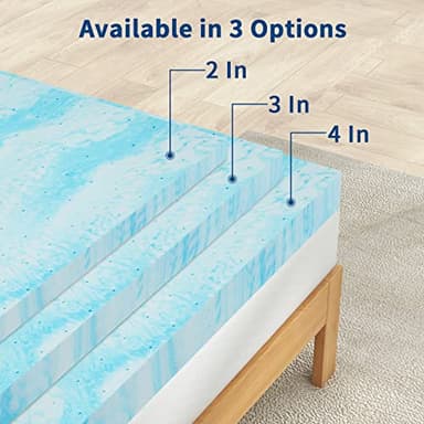 3 Inch Gel Memory Foam Mattress Topper King, CertiPUR-US Certified - Image 4