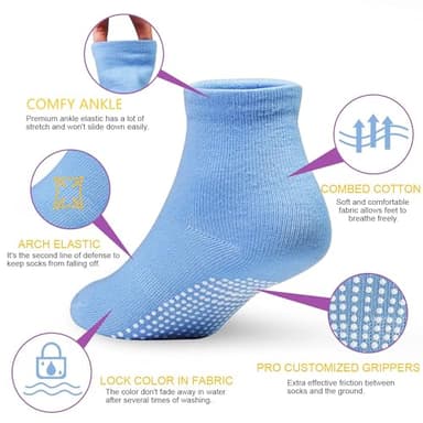 GRPSKCOS Baby Socks Non Slip 12 Pairs Toddler Anti Skid Socks for 0-7 Years Infants Little Kids Boys Girls (#1 Multicolor-12 Pairs, 1-3T) - Image 6