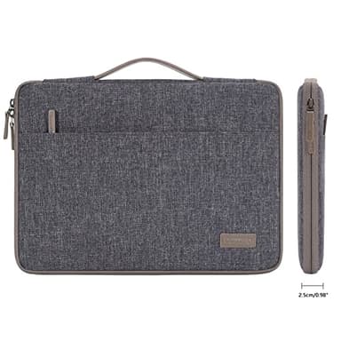 DOMISO 15.6 inch Laptop Case Sleeve Protective Cover Compatible with 16 inch MacBook Pro M4 M3 M2 M1/Pro Max,Water Resistant Computer Case Bag for 15.6-16 inch HP ASUS Lenovo Dell Chromebook,Dark Grey - Image 2