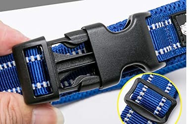 WINHYEPET True Love Dog Collar Reflective Sandwich Lining Nylon Webbing Comfortable and Safe Adjustable Buckle Convenient Used for Walking for Samll/Medium/Large Neck Ring TLC5011(Gray,L) - Image 6