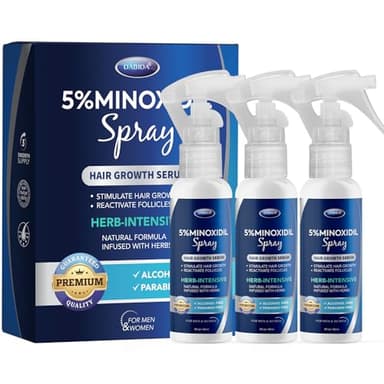 5% Minoxidil for Men, Minoxidil Spray, Minoxidil for Women Hair Growth, Minoxidil for Men Beard Growth, Hair Regrowth for Men, Minoxidil 5 Percent, Hair Loss Treatments for Women 60ml * 3bottles - Image 1