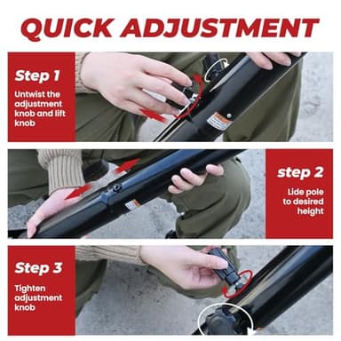 IGL Portable Basketball Hoop, 5.6-10FT Adjustable Basketball Goal System, 44 Inch Outdoor Basketball Hoop & Goals for Kids, Youth, and Adults in The Backyard, Driveway with PC Backboard (Black) - Image 3