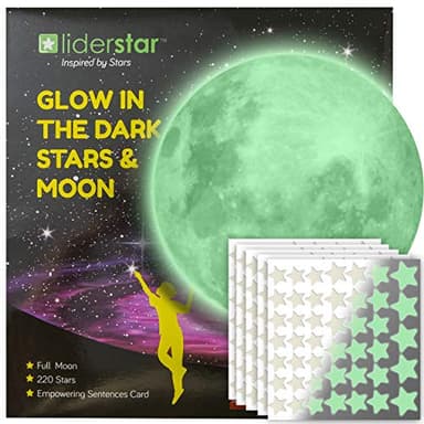 Stars for Ceiling – Glow in The Dark Stars and Moon Wall Decals for Kids Bedroom or Nursery, Luminous Star Stickers for Ceiling, Self-Adhesive Fluorescent Night Sky Decor, Gift for Boys and Girls - Image 2
