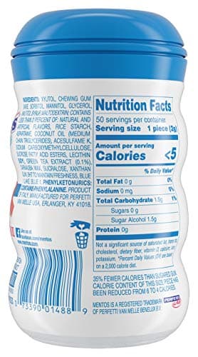 Mentos Sugar-Free Chewing Gum, Fresh Mint Flavor, Winter Edition Snowman Bottle, Holiday Stocking Stuffer, Secret Santa, 50 Count (Pack of 4) - Image 2