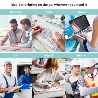 JADENS Portable Printers Wireless for Travel, Thermal Inkless Printer, Support 8.5" X 11" Thermal Paper(Green) - Image 9