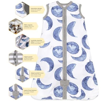 Burt's Bees Baby Beekeeper Wearable Blanket Winter, Organic Cotton Swaddle 0.5 or 1.5 TOG, Baby Infant Wearable Blanket & Essentials Shower Gift - Image 4