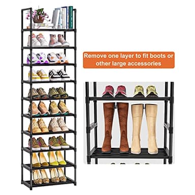 OYREL Shoe Rack, Sturdy Metal Shoe Rack Organizer,Narrow Shoe Racks for Closets,Shoes Rack,Shoe Stand,Shoe Shelf - Image 8