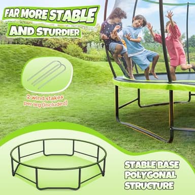 BCAN Trampoline 8FT 10FT 12FT 14FT 15FT 16FT Recreational Trampoline with Enclosure for Kids Adults, ASTM Approved, Outdoor Trampoline with Ladder for Kids - Image 3
