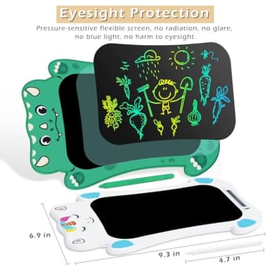 Jasonwell LCD Writing Tablet Kids - Drawing Pad Doodle Board for Kids Toddlers Drawing Toy Educational Learning Toys Christmas Birthday Gift 2 3 4 5 6 7 8 Year Old Girls Boys (Dino&Unicorn) - Image 2