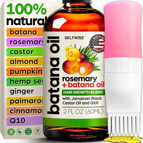 Batana Oil for Hair Growth - 100% Pure, Organic, Cold-Pressed, Unrefined from Honduras by Dr. Sebi - Natural, Vegan for Strong Roots and Thick Hair - Wild Growth for Hair, 2oz - Image 1