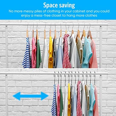 Fayleeko Wire Coat Hangers 40 Pack Strong Heavy Duty Stainless Steel Metal Ultra Thin Space Saving Clothes Hangers 16.5 Inch - Image 5