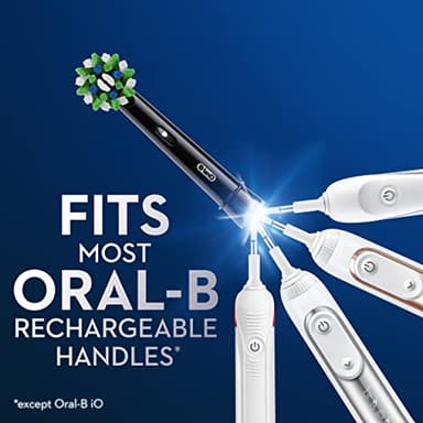 Oral-B CrossAction Electric Toothbrush Replacement Brush Heads, Black, 4 Count + 1 Sensitive White - Image 6