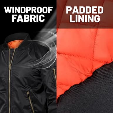 TACVASEN Men's Jackets Full Zip Up Winter Warm Fleece Liner Work Coats Outwear Turmeric, M - Image 2