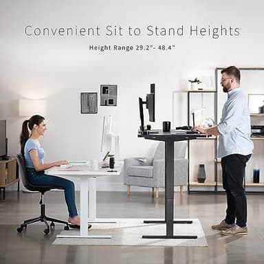 VIVO Electric 60 x 30 in Standing Desk, Memory Height Adjustment, 1B Series, Black Top Black Frame, DESK-KIT-1B6B-30 - Image 5