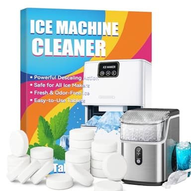 Ice Machine Cleaner, 36 Pack Ice Maker Cleaner Compatible with Frigidaire, Opal, GE Profile, Kitchenaid, Nickel Safe Scale Remover for Countertop, Nugget Ice Makers, 1-Year Supply Descaler - Image 1