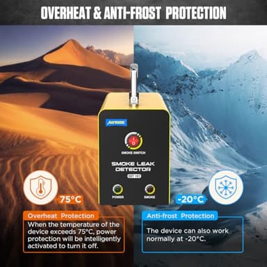 Automotive Smoke Machine Leak Detector,Evap Vacuum Smoke Diagnostic Tester,Pipeline Fuel Leakage Detector Compatible with 12V Cars, Trucks, Motorcycle, ATV, Boats, Snowmobiles - Image 6