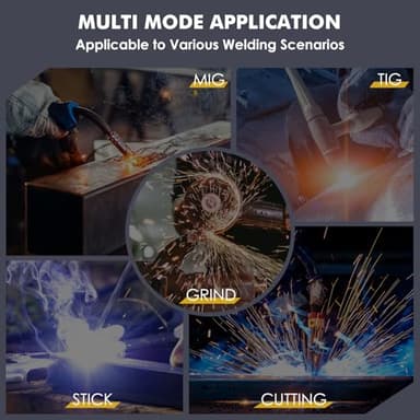 MIGVAN Welding Helmet Auto Darkening True Color Large Viewing, Welding Hood Solar/Rechargeable Battery Powered, Wide Shade 4/5-13 with 4 Arc Sensor, Optical Clarity Welder Mask for TIG MIG ARC Grind - Image 8