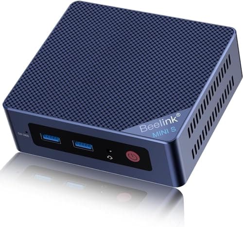 Beelink Mini PC, Mini S12 Intel 12th N95(Up to 3.4GHz), 8GB DDR4 256GB M.2 SSD, Desktop Computers Support 4K Dual HDMI Display/USB3.2/1000Mbps LAN/WOL Home/Office - Image 1