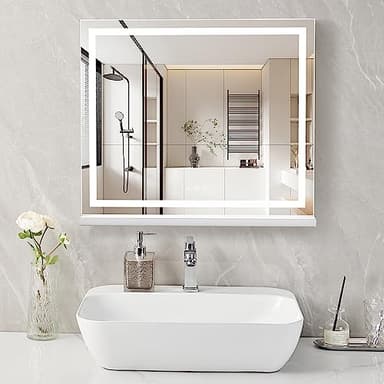 HIEEY Lighted Makeup Mirror, Hollywood Vanity Mirror with Lights, Three Color Lighting Modes, with 4in 20X Magnification Mirror, Smart Touch Control, 360°Rotation (22.8in,White) - Image 6