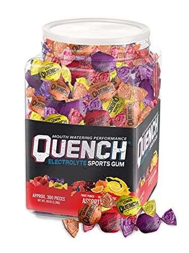 Quench Gum Variety Tub, Electrolytes Chewing Gum for Athletes and Sports Trainers, New Assorted Fruity Flavors, 300 Pieces - Image 2