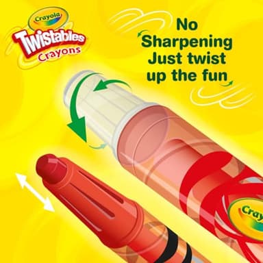 Crayola Mini Twistables Crayons for Kids (50ct) Stocking Stuffers & Holiday Gifts, No Peel Toddler Crayons for Coloring Books, Arts & Crafts Supplies, 3+ - Image 4